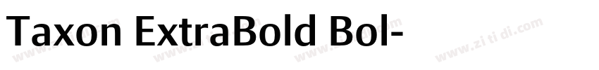 Taxon ExtraBold Bol字体转换